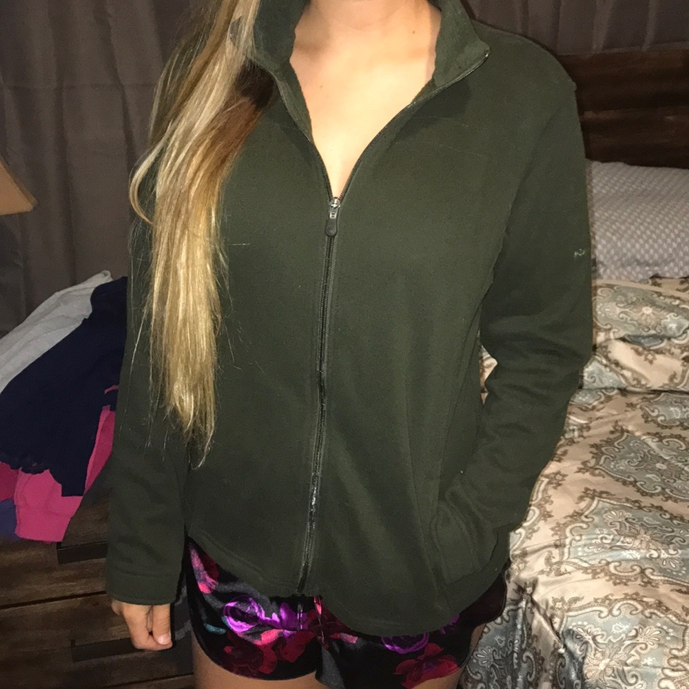 LIKE NEW! Columbia large olive green jacket! - Picture 1 of 7